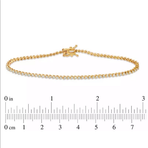 ****SOLD**** Real diamond tennis bracelet - Picture 2 of 8